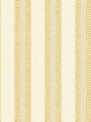 Joules Cream Yellow Palm Leaf Stripe A4 Wallpaper Sample - Image 2 of 5