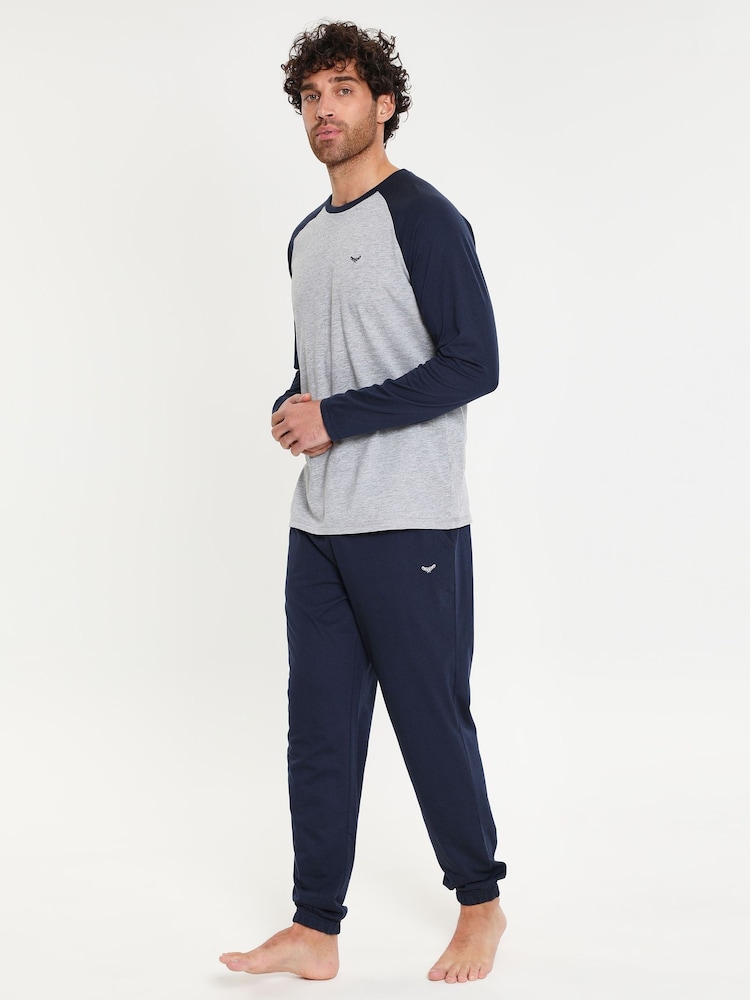 Threadbare Blue Blend Long Sleeve Pyjamas Set - Image 1 of 4