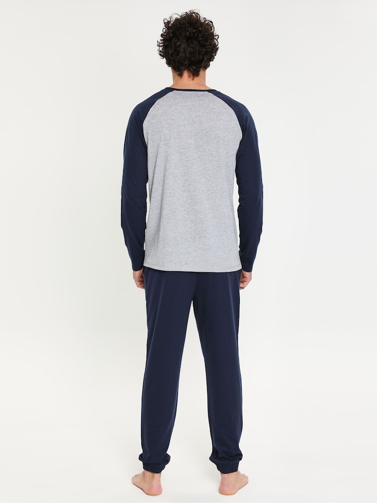 Threadbare Blue Blend Long Sleeve Pyjamas Set - Image 2 of 4
