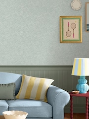 Joules Duck Egg Blue Willow Leaf A4 Wallpaper Sample - Image 1 of 5