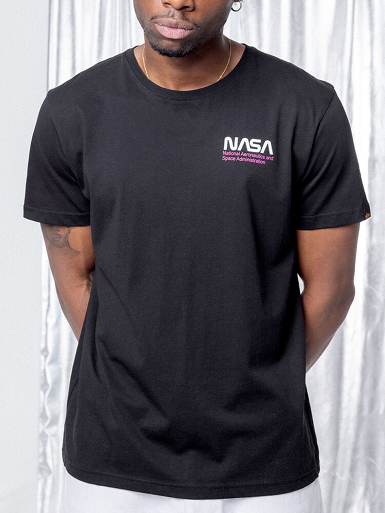 Alpha Industries Black Skylab NASA T-Shirt - Image 1 of 5