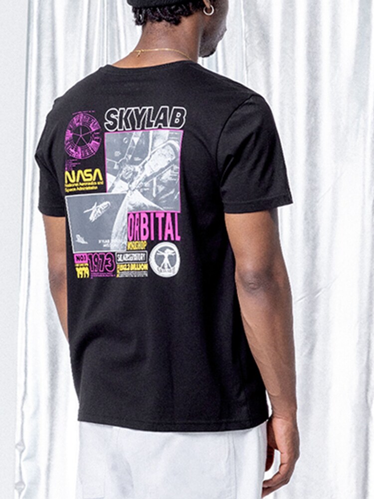 Alpha Industries Black Skylab NASA T-Shirt - Image 2 of 5