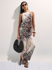 River Island Cream Sleeveless Animal Print Tank Top - Image 3 of 4