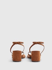 River Island Brown Toe Thong Block Heel Sandals - Image 4 of 6