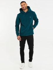 Threadbare Green Microfleece Overhead Hoodie - Image 2 of 3