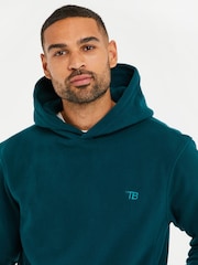 Threadbare Green Microfleece Overhead Hoodie - Image 3 of 3