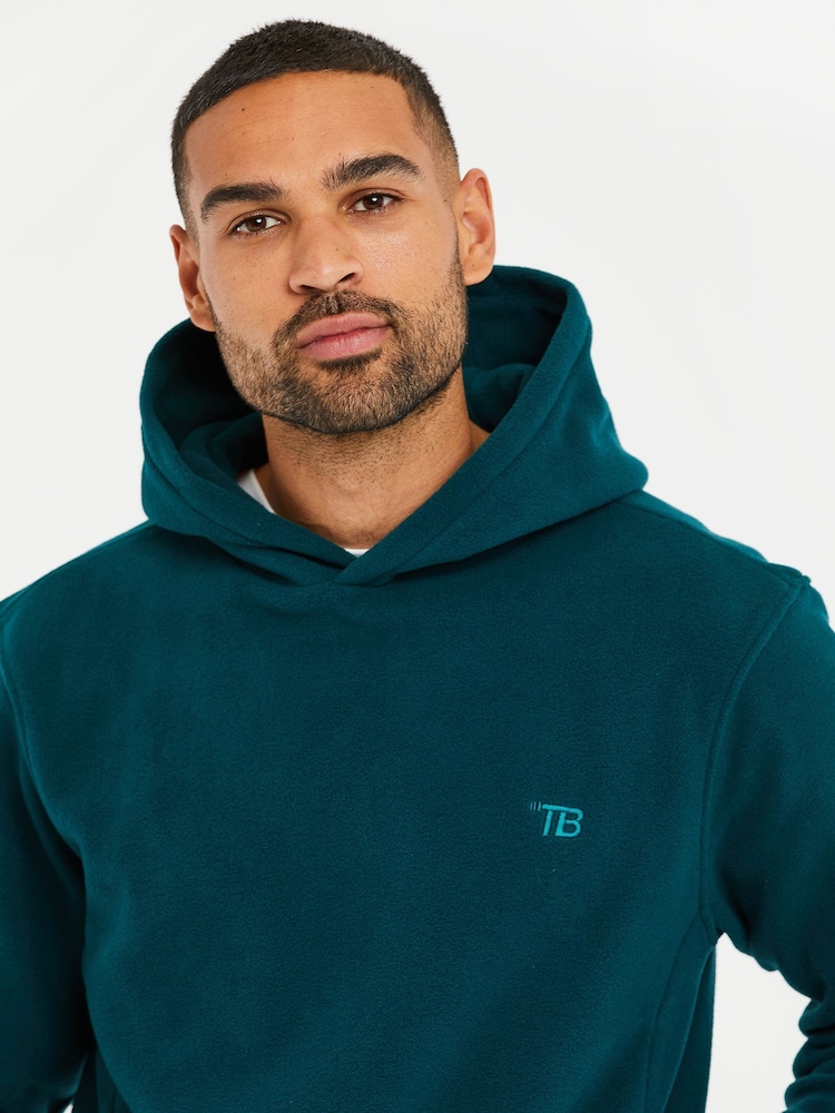 Threadbare Green Microfleece Overhead Hoodie - Image 3 of 3