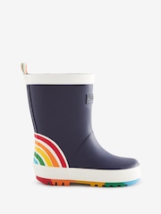 Little Bird by Jools Oliver Navy Rainbow Welly Boots - Image 1 of 5