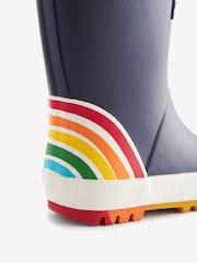 Little Bird by Jools Oliver Navy Rainbow Welly Boots - Image 3 of 5
