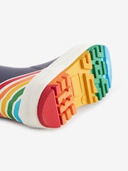 Little Bird by Jools Oliver Navy Rainbow Welly Boots - Image 5 of 5