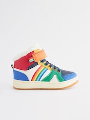 Little Bird by Jools Oliver Multicolour Younger Rainbow Hi-Top Trainers - Image 1 of 6