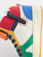 Little Bird by Jools Oliver Multicolour Younger Rainbow Hi-Top Trainers - Image 5 of 6