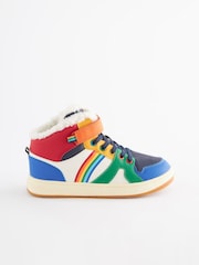 Little Bird by Jools Oliver Multi Older Rainbow Hi-Top Trainers - Image 1 of 7