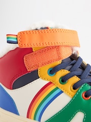 Little Bird by Jools Oliver Multi Older Rainbow Hi-Top Trainers - Image 5 of 7