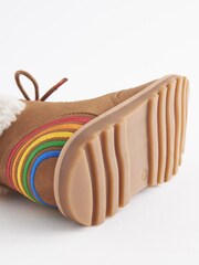 Little Bird by Jools Oliver Tan Brown Rainbow Lace Up Boots - Image 5 of 5