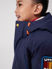 Little Bird by Jools Oliver Navy Shower Resistant Rainbow Parka - Image 3 of 9