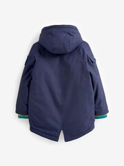 Little Bird by Jools Oliver Navy Shower Resistant Rainbow Parka - Image 9 of 9