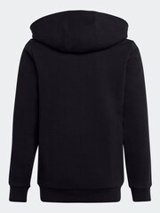 adidas Black 100% Cotton Essentials 3 Stripes Full Zip Hoodie - Image 8 of 11