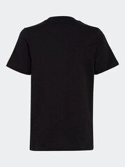 adidas Black Essentials 3 Stripes 100% Cotton T-Shirt - Image 2 of 5