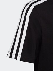 adidas Black Essentials 3 Stripes 100% Cotton T-Shirt - Image 4 of 5
