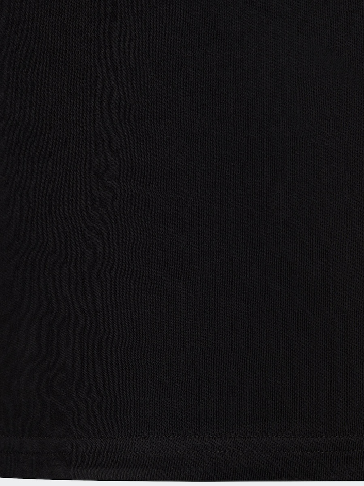 adidas Black Essentials 3 Stripes 100% Cotton T-Shirt - Image 5 of 5