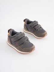 Khaki Green Standard Fit (F) Double Strap Trainers - Image 1 of 5