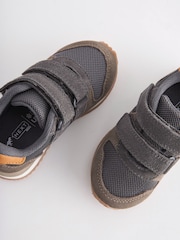 Khaki Green Standard Fit (F) Double Strap Trainers - Image 4 of 5