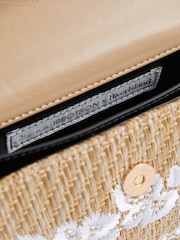 River Island Brown Premium Raffia Crossbody Bag - Image 4 of 5