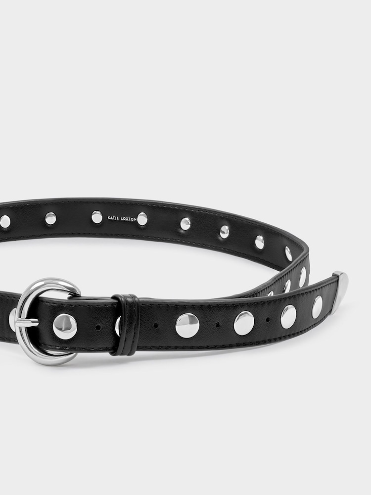 Katie Loxton Black Studded Buckle Belt - Image 2 of 4 Katie Loxton Black Studded Buckle Belt - Image 2 of 4