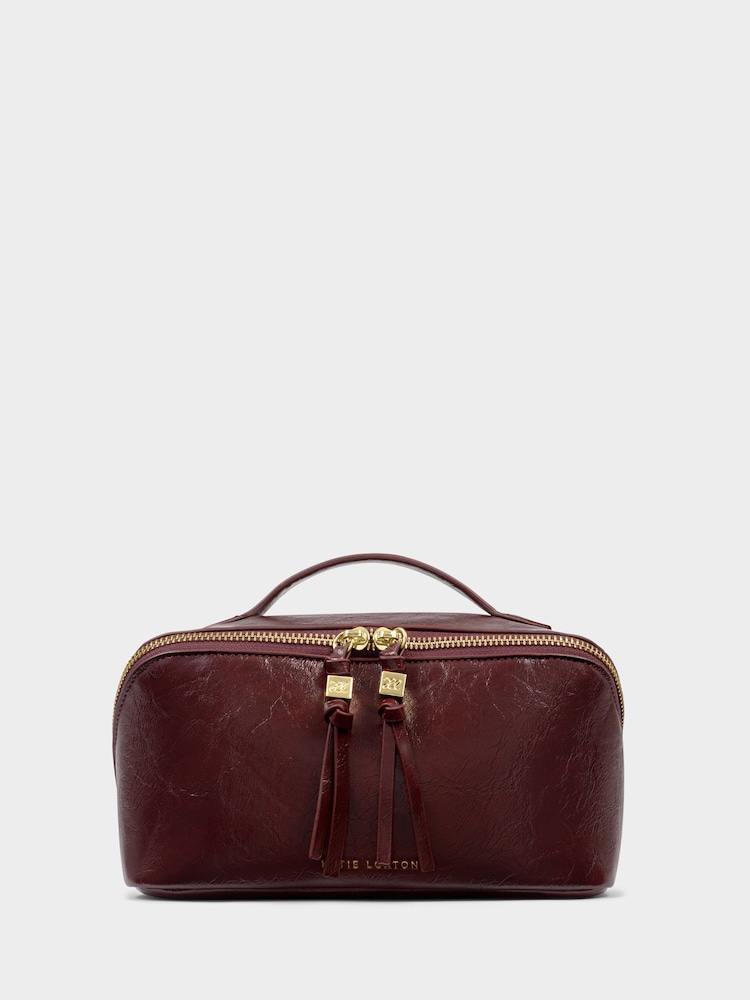 Katie Loxton Red Soho Medium Make Up / Wash Bag - Image 1 of 4 Katie Loxton Red Soho Medium Make Up / Wash Bag - Image 1 of 4