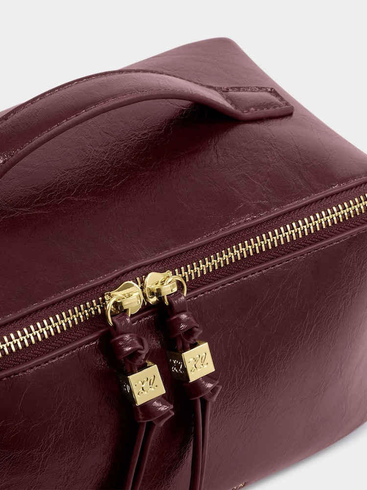 Katie Loxton Red Soho Medium Make Up / Wash Bag - Image 4 of 4 Katie Loxton Red Soho Medium Make Up / Wash Bag - Image 4 of 4