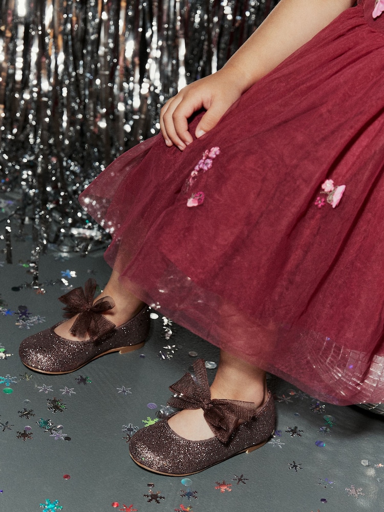 Fig Pink Bow Mary Jane Occasion Shoes - Image 1 of 6