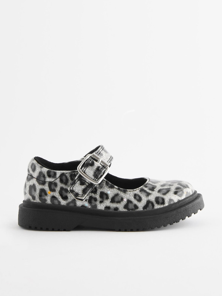 Glitzernder Animalprint - Mary Jane-Schuh mit dicker Sohle - Bild 2 von 5