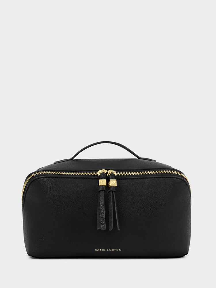 Katie Loxton Black Soho Large Make Up / Wash Bag - Image 1 of 4 Katie Loxton Black Soho Large Make Up / Wash Bag - Image 1 of 4