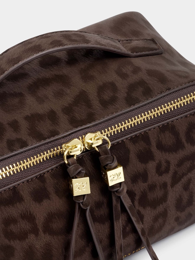 Katie Loxton Brown Soho Medium Make Up / Wash Bag - Image 3 of 3 Katie Loxton Brown Soho Medium Make Up / Wash Bag - Image 3 of 3