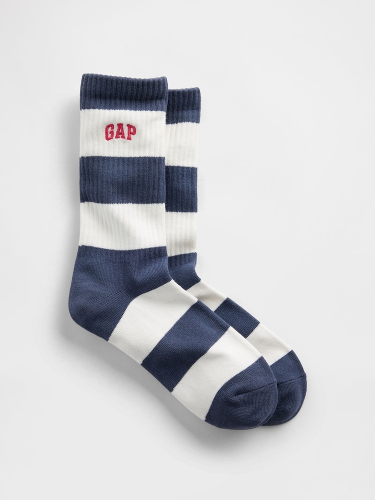 Gap Rugby Stripe Logo Crew Socks - Slika 1 iz 2 Gap Rugby Stripe Logo Crew Socks - Slika 1 iz 2