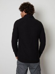 Threadbare Black Shawl Collar Cardigan - Image 2 of 4