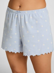 Hunkemoller Blue Pointelle Shorts - Image 3 of 5