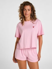 Hunkemoller Pink Cotton Pyjamas Set - Image 1 of 5