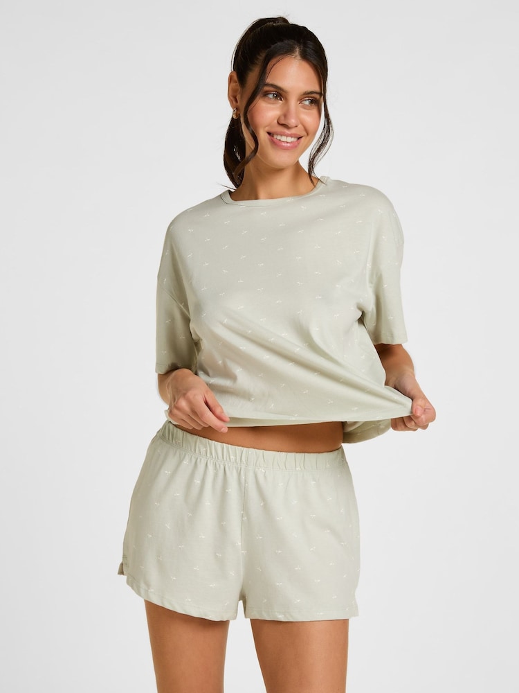 Hunkemoller Green Cotton Pyjamas Set - Image 1 of 5 Hunkemoller Green Cotton Pyjamas Set - Image 1 of 5