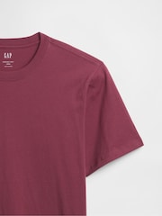Gap Burgundy Red Everyday Soft Crew Neck T-Shirt - Image 3 of 4