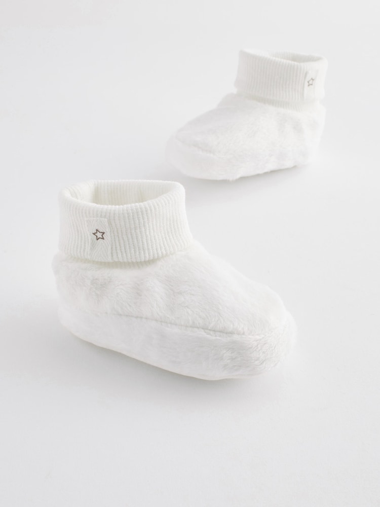 White Bootie Baby Shoes (0-18mths) - Image 1 of 5
