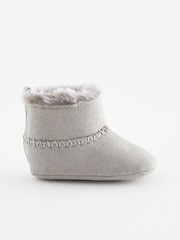 Grey Cosy Pull On Baby Boots (0-24mths) - Image 2 of 4