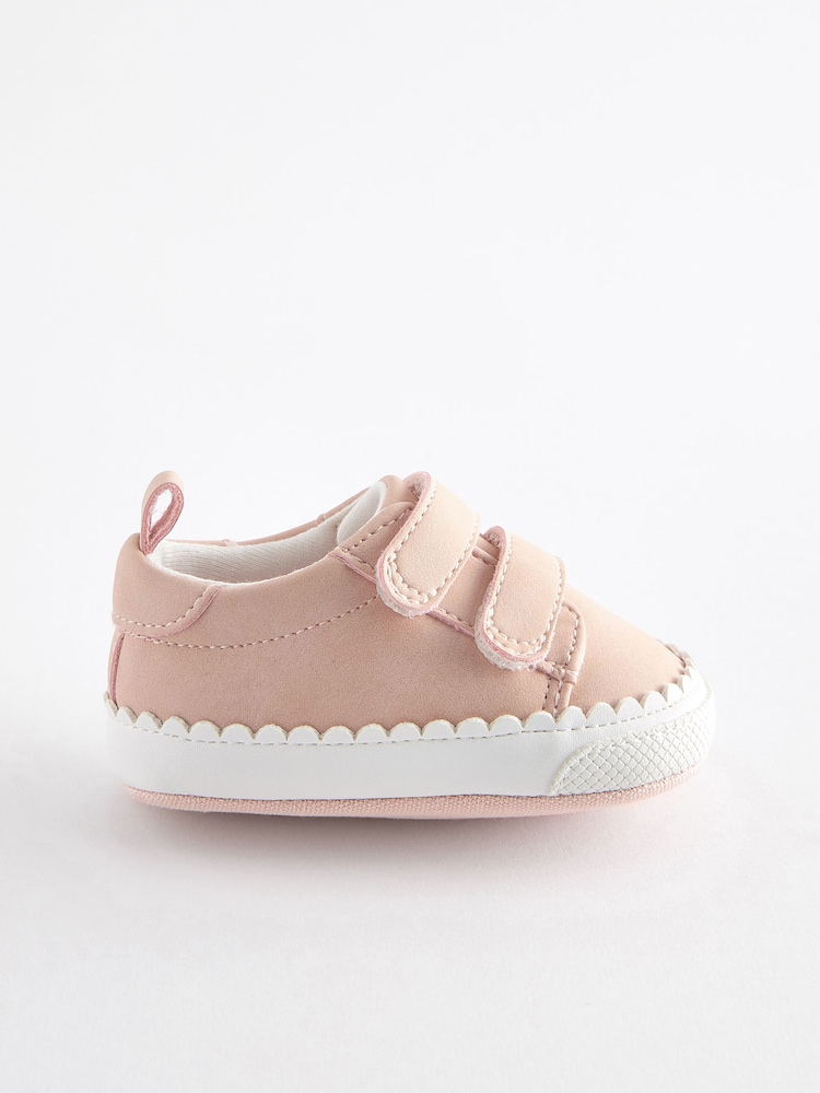 Rosa Muschelsaum - Baby-Sportschuhe mit zwei Riemen (0–24 M.) - Bild 2 von 5 Rosa Muschelsaum - Baby-Sportschuhe mit zwei Riemen (0–24 M.) - Bild 2 von 5