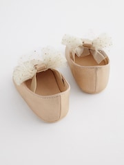 Gold Bow Ballet Occasion Baby Shoes (0-24mths) - Image 3 of 6