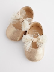 Gold Bow Ballet Occasion Baby Shoes (0-24mths) - Image 5 of 6