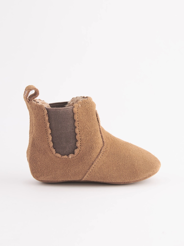 Tan Brown Leather Chelsea Baby Boots (0-24mths) - Image 2 of 6 Tan Brown Leather Chelsea Baby Boots (0-24mths) - Image 2 of 6