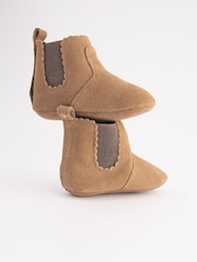 Tan Brown Leather Chelsea Baby Boots (0-24mths) - Image 4 of 6