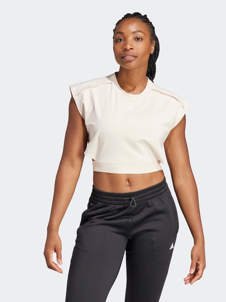 adidas Natural Performance Training Power Aeroready Crop Vest Top - Image 1 of 9