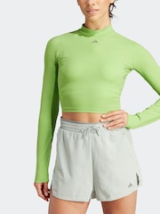 adidas Green Performance Training Hiit Heat.rdy Long-sleeve Crop Top - Image 4 of 7
